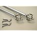 A&f Rod D�cor - A NEW 3 Pieces Curtain Rod 120-170 Inch Satin Nickel #42