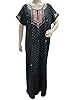 Long Kaftan Dress Floral Embroidered Maxi Caftan M