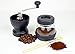 Nomi Manual Ceramic Burr Coffee Grinder Mill Hand Crank with Complimentary Lid & Brush (Black)