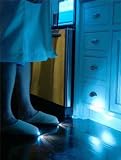 BrightFeet Lighted Slippers, Navy - Large