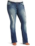 Southpole Juniors Plus Size Basic Sandblasted Premium Bootcut Jean