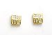 Diamond Earrings 0.80k G.S.I. Princess Cut Diamonds on 14k Gold with Post Earrings