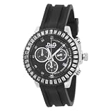 D&G Madam Ladies Quartz Watch with Black Chronograph Dial and Black PU Strap Reviews