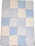 Handmade Patchwork Baby Blanket - Blue Stars