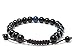 Hands Of Tibet Black Onyx Wrist Mala/Bracelet with Lapis Spacer for Meditation GMS-06