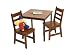 Lipper International 514C Child's Square Table and 2-Chair Set, Cherry