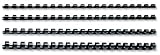 5 Star Binding Combs Plastic 21 Ring 110 Sheets A4 12mm Black [pack 100]