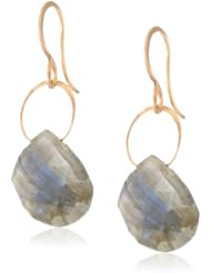 Melissa Joy Manning 14k Gold Labradorite Single Drop Earrings