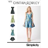 Simplicity Cynthia Rowley Pattern 1873 Misses Miss Petite Dress and Loose Fitting Cape Jacket Sizes 6-8-10-12-14