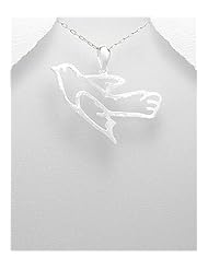 Bird Pendant Necklace In 92.5 Sterling Silver