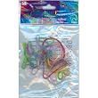 Alphabet Shaped Letters A-M Tie Dye Silicone Bandz, One Dozen