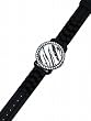 Black Band Zebra Print and Rhinestone Face Geneva Fashion Watch