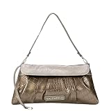 Valentino Pewter Clutch Reptile Textured Handbag
