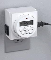 Digital Timer Programmable for Lights Lamps Dual 110v 15 Amp Outlets