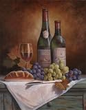 Wine & Grape II by T.C. Chiu. Size 16.00 inches width by 20.00 inches height. High Quality Art Poster Print