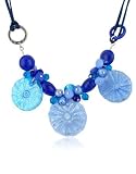 Antica Murrina Encanto - Murano Glass Flower Necklace Blue