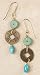 Earrings - Peace Coin and Turquoise