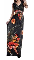 Maternity V-neck Polyester/Spandex Floral Print Paisley Summer Elasticized Empire   Waistline Sleeveless Evening Dress/Prom Dress/Maxi Dress 