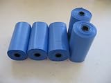 100 BIODEGRADABLE Dog Poop, Pet Waste Bags, BLUE