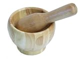 Rubberwood pestle & mortar set