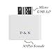 D & K Exclusives&reg; 30-Pin iPhone 4/4S iPad Female to Micro USB 3.0 Male Dock Adapter for Samsung Galaxy S5 / SV and Galaxy Note 3 N9000 (White)