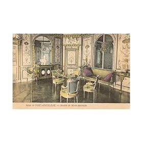 Marie Antoinette Bedroom, Fontainbleau, France Architecture Art Poster Print, 17x11