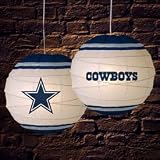 Dallas Cowboys 18 Inch Rice Paper Lamp NFL Football Fan Shop Sports Team Merchandise