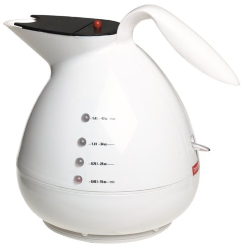 "Bodum 5600-01-03US Curl Cordless Electric Water Kettle, White with Black Lid" "Bodum 5600-01-03US Curl Cordless Electric Water Kettle, White with Black Lid"