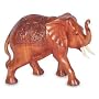 Wood statuette, 'Asian Elephant'