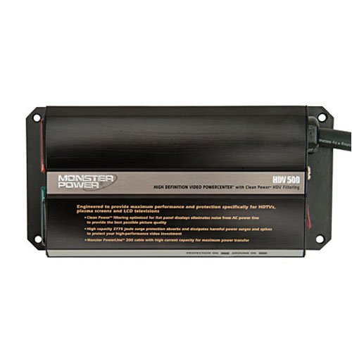 Monster Cable MP HTFS 500 Monster Power High Definition Video HTFS 500 PowerCenterTM 2 AC Outlets for Flat Screens