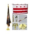 D.C. 3ft x 5ft Flag Flagpole Base and Tassel