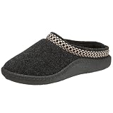 Slippers International Womens Wool Blend Clog Slipper, Charcoal, 11 M