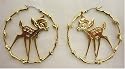 Disney Couture Bambi Hoop Earrings Kidada J