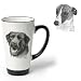 Porcelain Funnel Cup with Whippet (6 inch, Black and white)