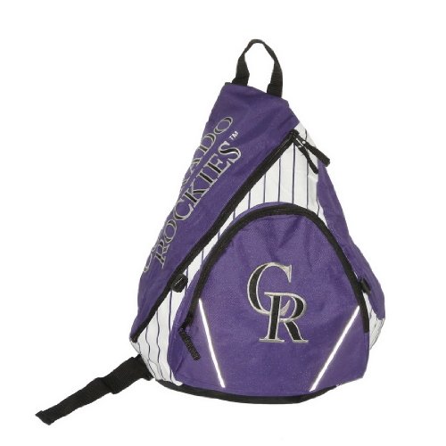 Colorado Rockies MLB Baseball Team Sling Shoulder Sports Bag / Athletic Backpack - Multicolor (Size: one size )