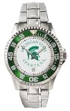 Michigan State University Spartans Mens Competitor Stainless Steel Watch