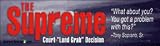 Supreme Court eminent domain land grab decision - Soprano style - funny bumper stickers (Large 14x4 inches)