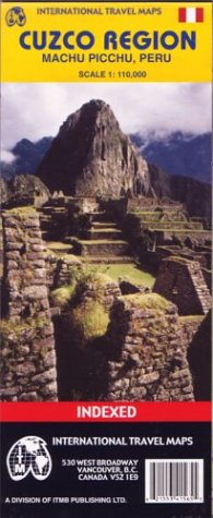 cuzco region of peru machu picchu map by itmb travel reference map