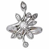 1/2ct tw diamond floral right hand ring (14K Gold)