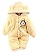 Wantdo Baby's Toddler Velour Winter Autumn Cute Footed Jumpsuit Front Button
