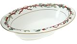 Royal Worcester Holly Ribbons 7-Cup Open Vegetable Dish