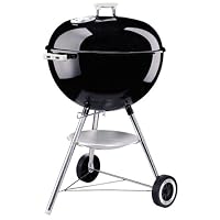 Weber 741001 22.5-Inch One-Touch Silver Kettle Grill, Black