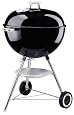 Weber 741001 22.5-Inch One-Touch Silver Kettle Grill, Black