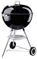 Weber 741001 22 1/2-Inch One-Touch Silver Kettle Grill, Black
