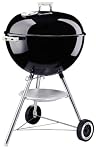 Weber 741001 22.5-Inch One-Touch Silver Kettle Grill, Black