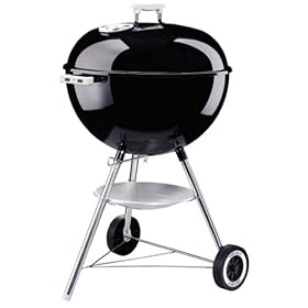 Weber 741001 22.5-Inch One-Touch Silver Kettle Grill, Black