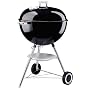 Weber 741001 22 1/2-Inch One-Touch Silver Kettle Grill, Black