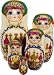 Glitter Wood Nesting Dolls Set