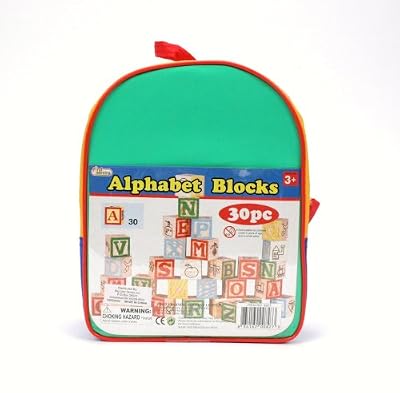First Learning Alphabet Blocks - 30-pc Set in Mini Back Pack