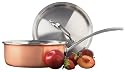 Calphalon Copper Triply 2-1/2-Quart Shallow Saucepan with Stainless Lid